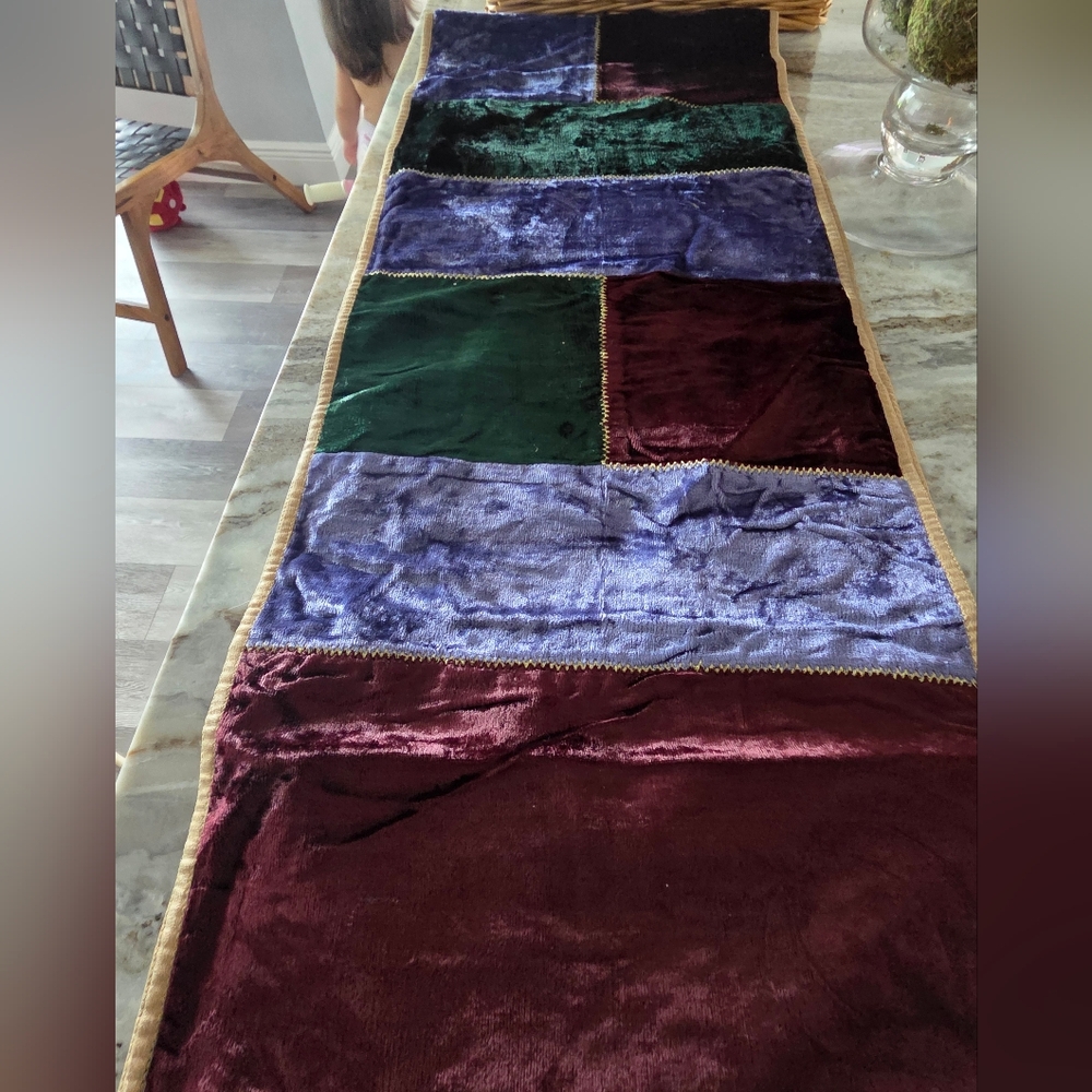 Pier 1 Multicolor Velvet Table Runner